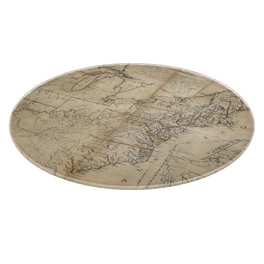 KARTE: USA, 1783 SCHNEIDEBRETT (Ecke)