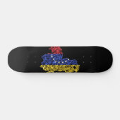 Karte Venezuelas, Karte der Polygonen-Maschenöffnu Skateboard (Horizontal)