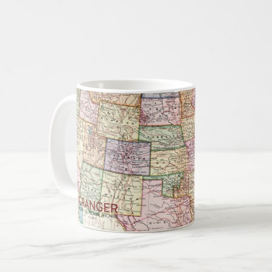 Karte: Vereinigte Staaten, 1905 Kaffeetasse (Vorderseite Links)