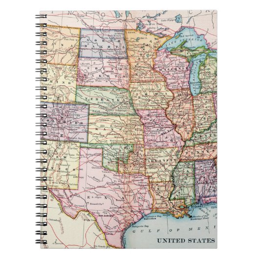 Karte: Vereinigte Staaten, 1905 Notizblock (Vorderseite)