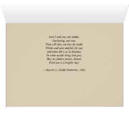 Karte-Viktorianisch, Liebe, Geschenk, Gedicht