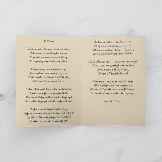 Karte — Viktorianische Krankenschwester (Innenseite)