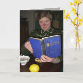 Karte - Viktorianisches Buchangebot im Inneren (Gelbe Blume)