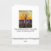 Karte: Vintage französische Kunst des Radsports Karte (Rückseite)