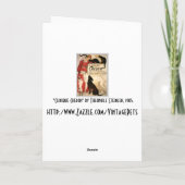 Karte: Vintage Steinlen "Clinique Cheron" Karte (Rückseite)