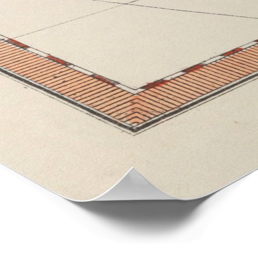 Karte Vintages Afrika (1830) Poster (Ecke)