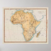 Karte Vintages Afrika (1830) Poster (Vorne)