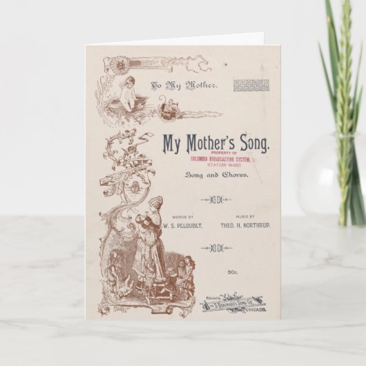 Karte - Vintages "Mutterlied" (Vorderseite)