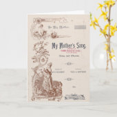 Karte - Vintages "Mutterlied" (Gelbe Blume)