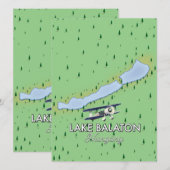 Karte vom Balaton Ungarn (Vorne/Hinten)