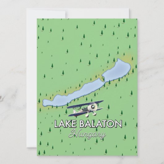 Karte vom Balaton Ungarn (Vorderseite)