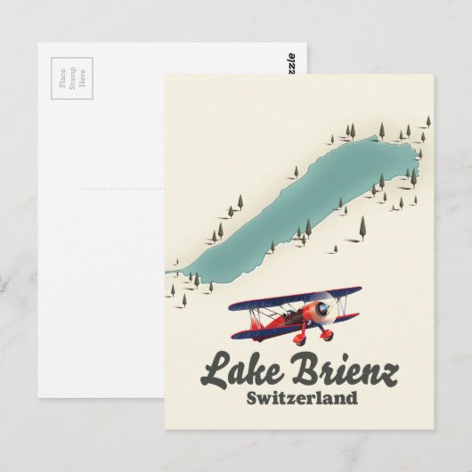 Karte vom Brienzersee Schweiz (Vorne/Hinten)