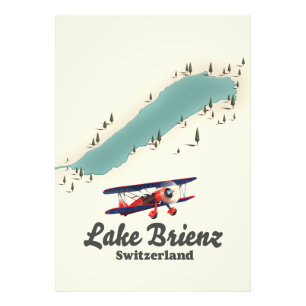 Karte vom Brienzersee Schweiz Fotodruck