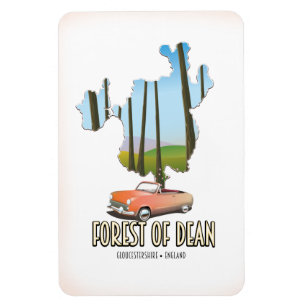 Karte vom Forest Of Dean Gloucestershire England Magnet