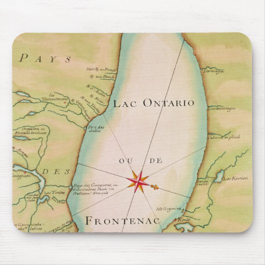 Karte vom Ontariosee Mousepad (Vorne)