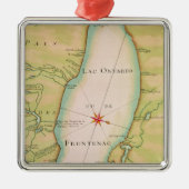 Karte vom Ontariosee Ornament Aus Metall (Vorne)