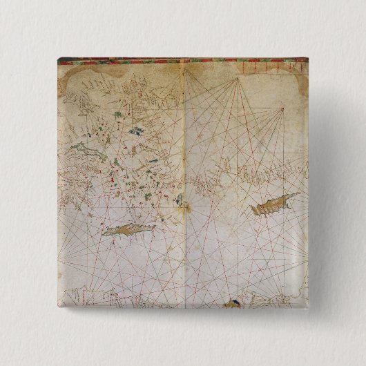 Karte vom Ostmittelmeer Button (Vorderseite)