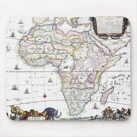 Karte von Afrika | 1696 Mousepad (Vorne)