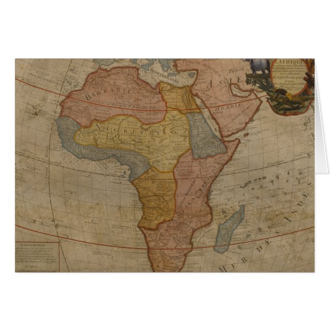 Karte von Afrika | 1700 (Vorderseite (Horizontal))