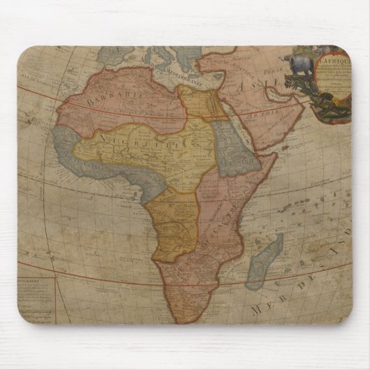 Karte von Afrika | 1700 Mousepad (Vorne)