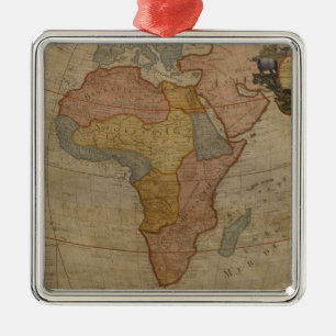 Karte von Afrika 1700 Ornament Aus Metall