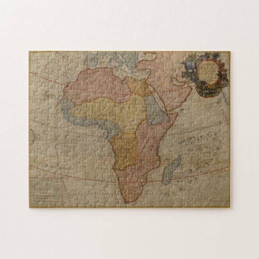 Karte von Afrika | 1700 Puzzle (Horizontal)