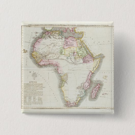 Karte von Afrika, 1821 Button (Vorderseite)