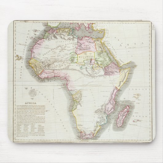 Karte von Afrika, 1821 Mousepad (Vorne)