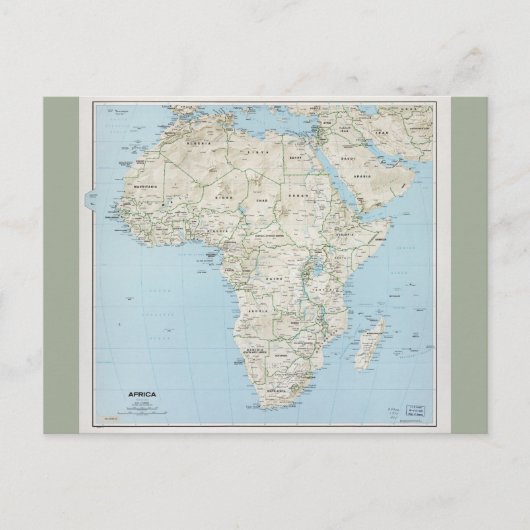 Karte von Afrika (1977) (Vorderseite)