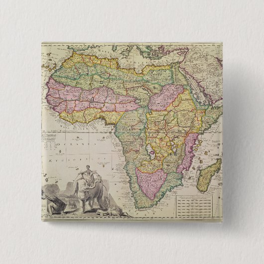 Karte von Afrika Button (Vorderseite)