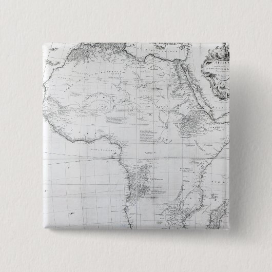 Karte von Afrika Button (Vorderseite)