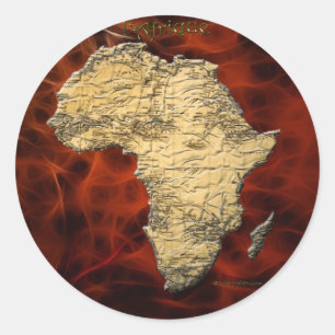 Karte von Afrika Dark Continent Art Aufkleber