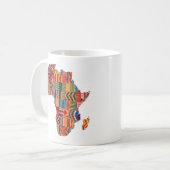 Karte von Afrika Kaffeetasse (Vorderseite Links)
