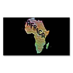 Karte von Afrika mit Retro-Afrika-Geschäftskarten-