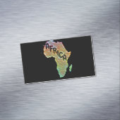 Karte von Afrika mit Retro-Afrika-Geschäftskarten- (Beispiel)