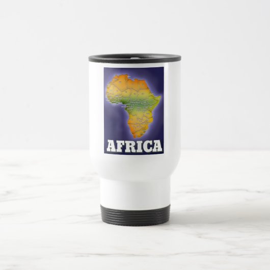 Karte von Afrika Reisebecher (Mittel)
