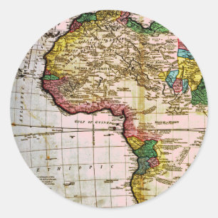 Karte von Afrika Runder Aufkleber