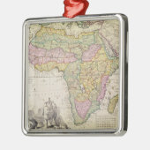 Karte von Afrika Silbernes Ornament (Links)