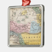 Karte von Afrika Silbernes Ornament (Links)