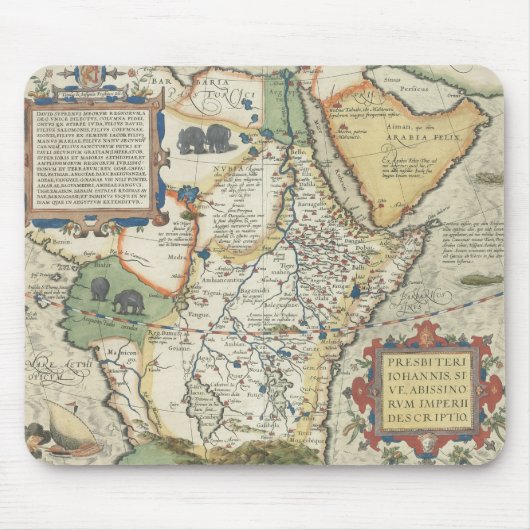 Karte von Afrika und von arabischen Halbinsel Mousepad (Vorne)
