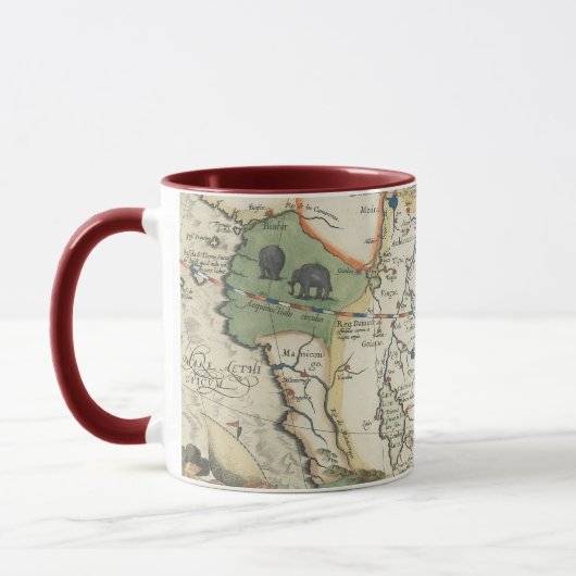 Karte von Afrika und von arabischen Halbinsel Tasse (Links)