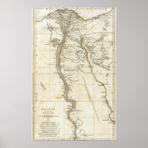 Karte von Ägypten Poster