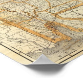 Karte von Alabama Poster (Ecke)