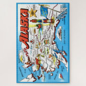 Karte von Alaska 20x30 Puzzle (Vertikal)