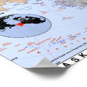 Karte von Alaska und den Aleutianern Poster (Ecke)