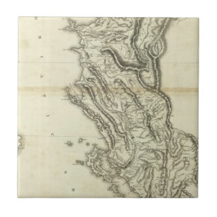 Karte von Albanien Fliese