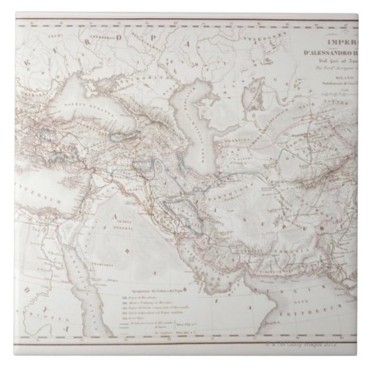 Karte von Alexander das Greats-Reich Fliese (Vorderseite)