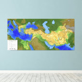 Karte von Alexander dem Großen Reich 334-328 B.C. Leinwanddruck (Insitu (Holzboden))