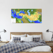 Karte von Alexander dem Großen Reich 334-328 B.C. Leinwanddruck (Insitu (Schlafzimmer))