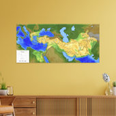 Karte von Alexander dem Großen Reich 334-328 B.C. Leinwanddruck (Insitu (Wohnzimmer))